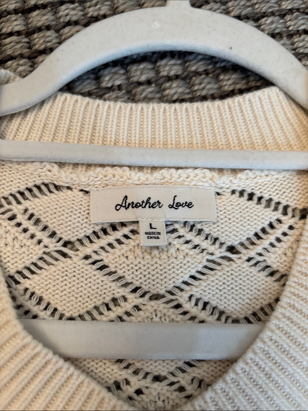 Another Love Cream Crochet Detail Cardigan Sweater - Picture 2 of 3